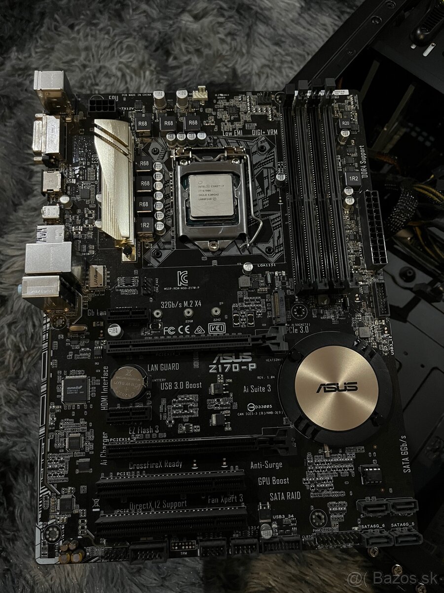 i7 6700K, ASUS Z170-P + Chladič na procesor