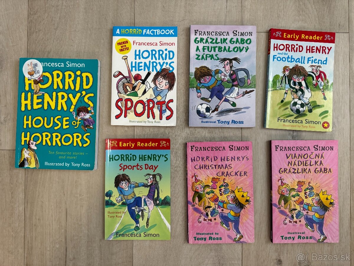 Horrid Henry/Grázlik Gabo sada kníh v AJ/SJ