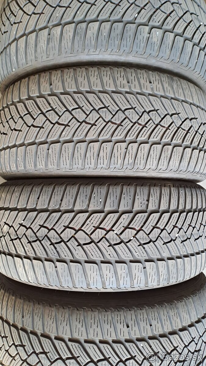 Predám 4ks jazdené zimné 225/45r17-91H Fulda