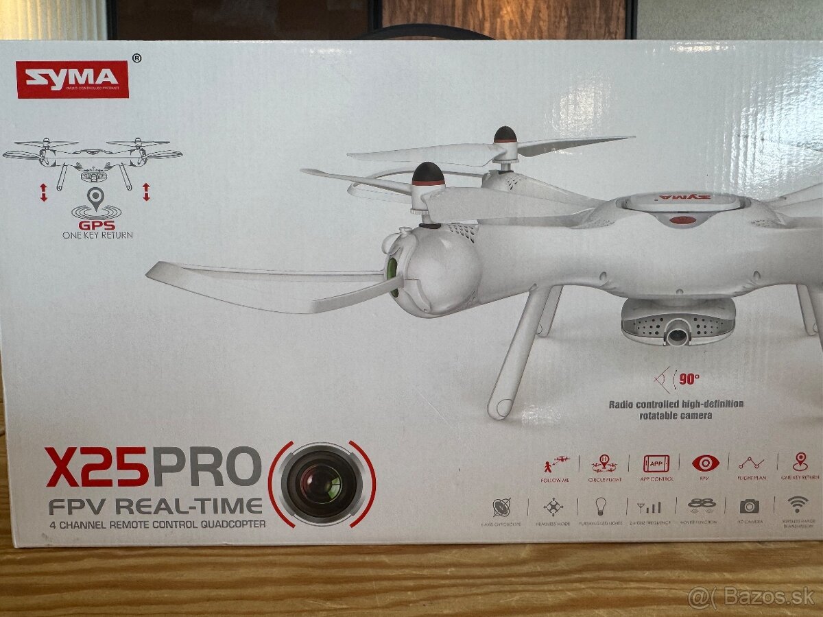 Predám dron Syma X25 PRO – nový, nepoužitý, nevhodný darček