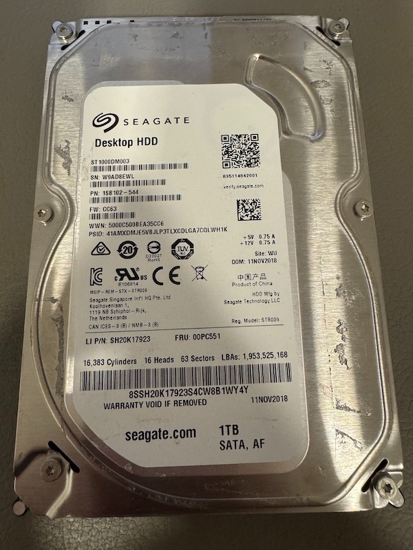 SEAGATE 1 TB SATA 3,5'' disk