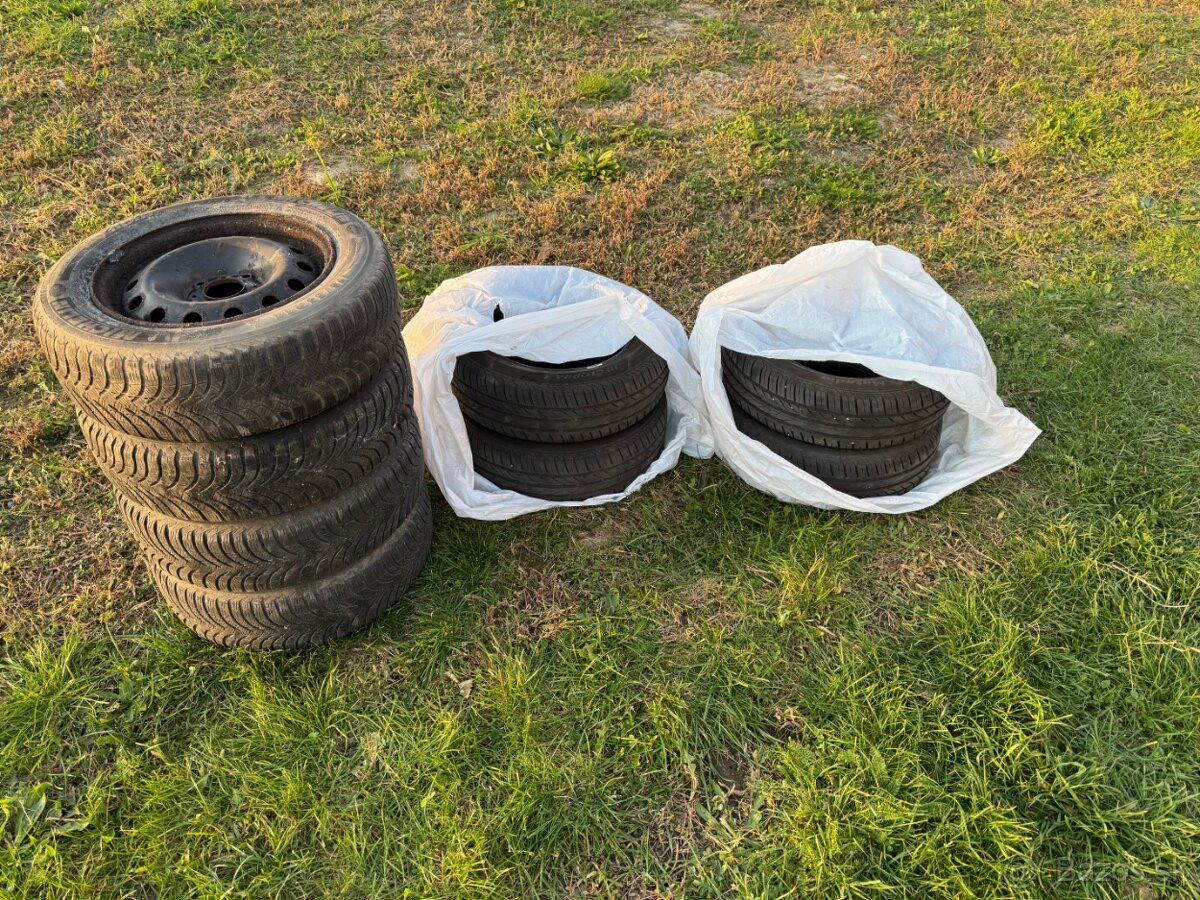 Pneumatiky 175/65 R14 zimné + letné + disky