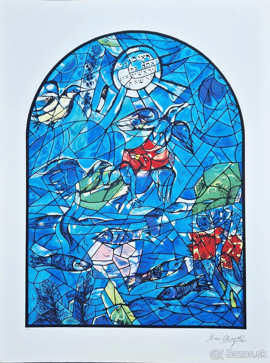 MARC CHAGALL - Reuben (1990) (Jeruzalem okná) (CERTIFIKÁT)