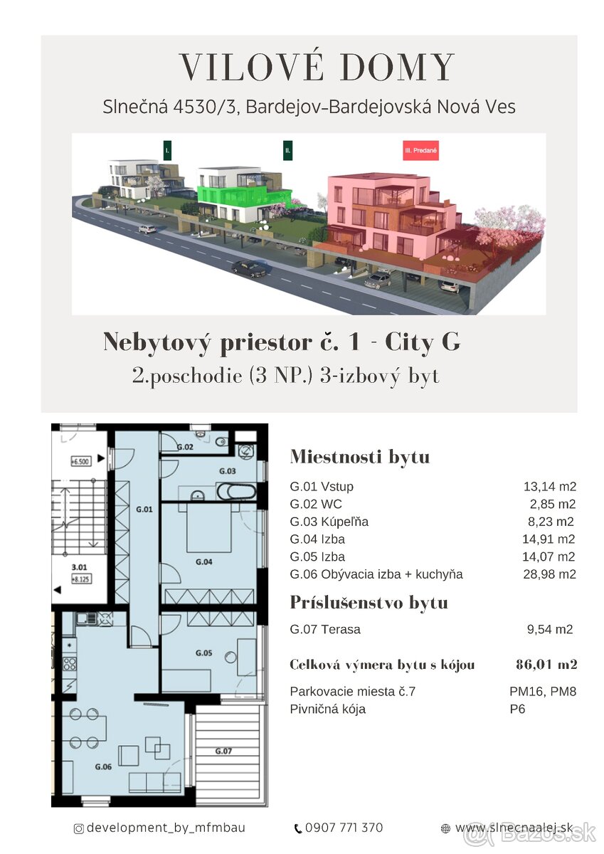 3-izbové byty na predaj v 3. etape Slnečná Alej