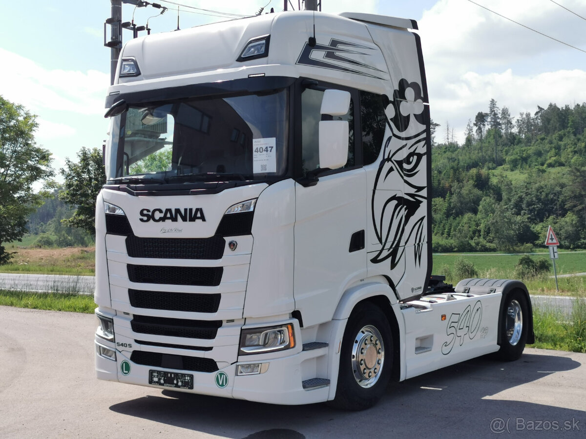 Prodám tahač návěsů SCANIA S540 EURO 6 D RET. dvouokr. hydr.