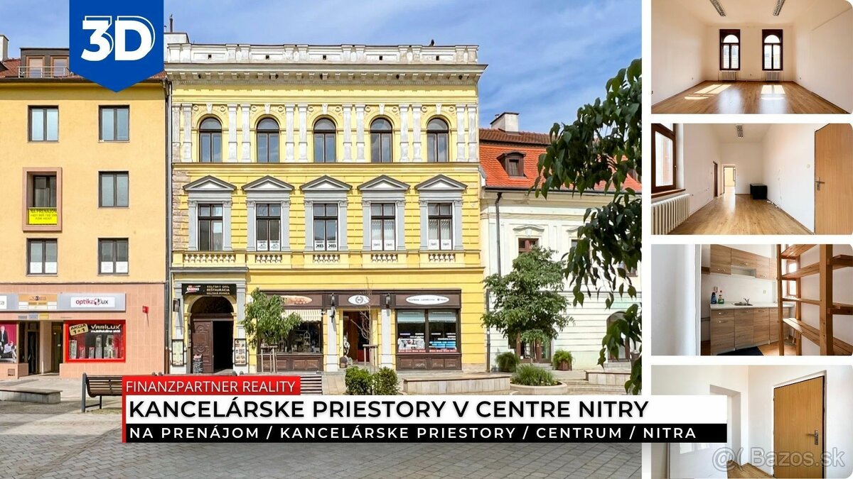 Prenájom - 3 kancelárske priestory, Centrum, Nitra