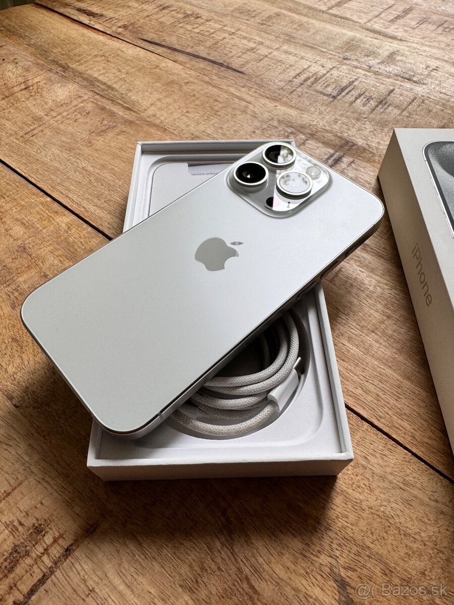 Apple iPhone 15 Pro 128GB White Titanium, Záruka iStore