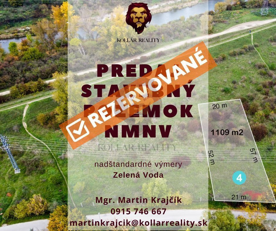 _REZERVOVANÉ_Stavebný pozemok Zelená Voda, Nové Mesto nad Vá