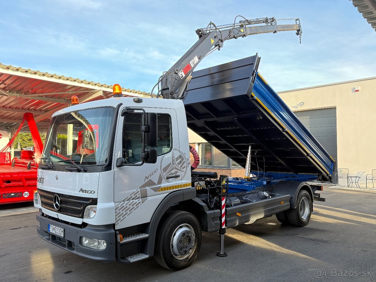 MERCEDES-BENZ ATEGO 1222 SKLÁPAČ S3 + HYDRAULICKÁ RUKA HIAB