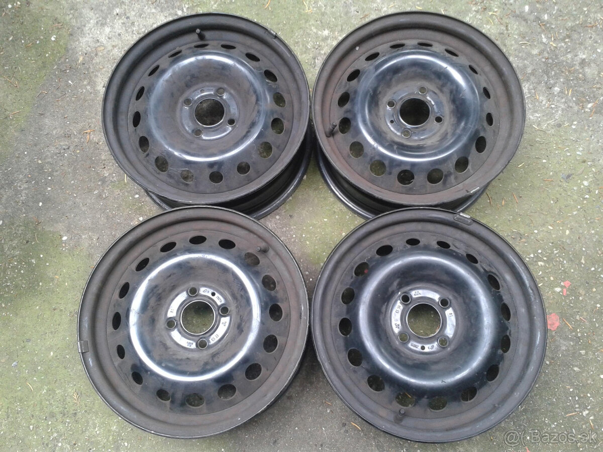 Plechove disky 6x15" ET50 4x100 stred 60 Renault Dacia