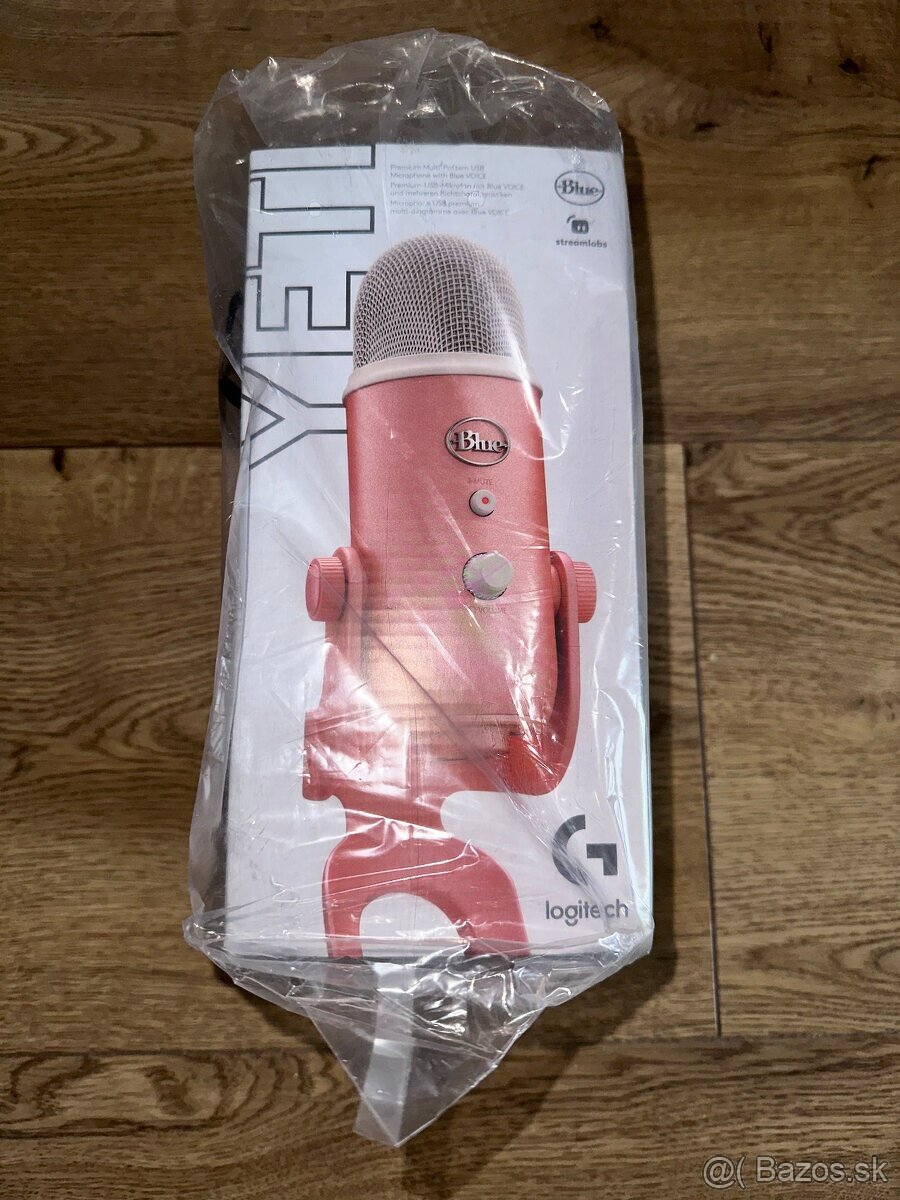 Predám Mikrofon Blue Yeti ružový Nový Zabalený Mikrofón