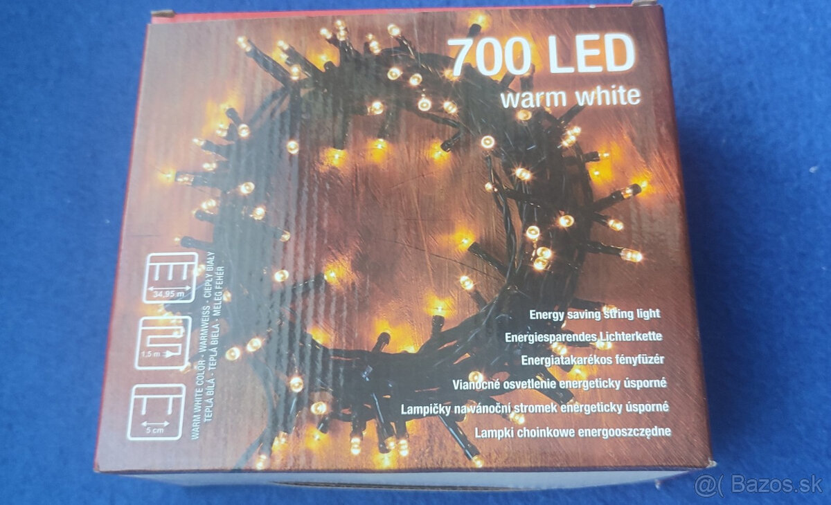 700 led svetielok, tepla biela