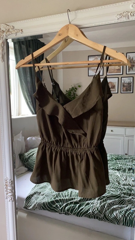 khaki letny top/bluzka