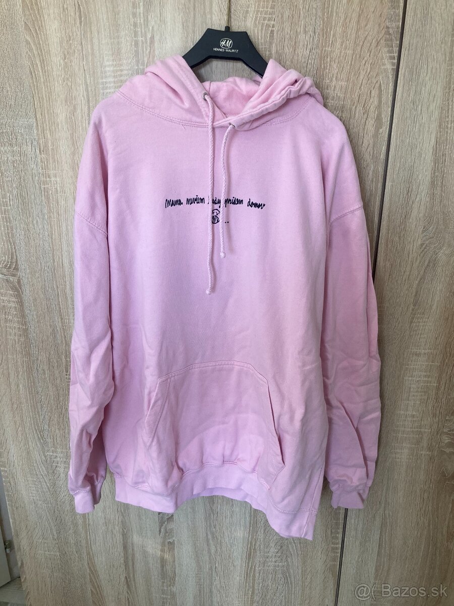 Samey Hoodie MIKINA MNKPD BABY PINK veľkosť XL