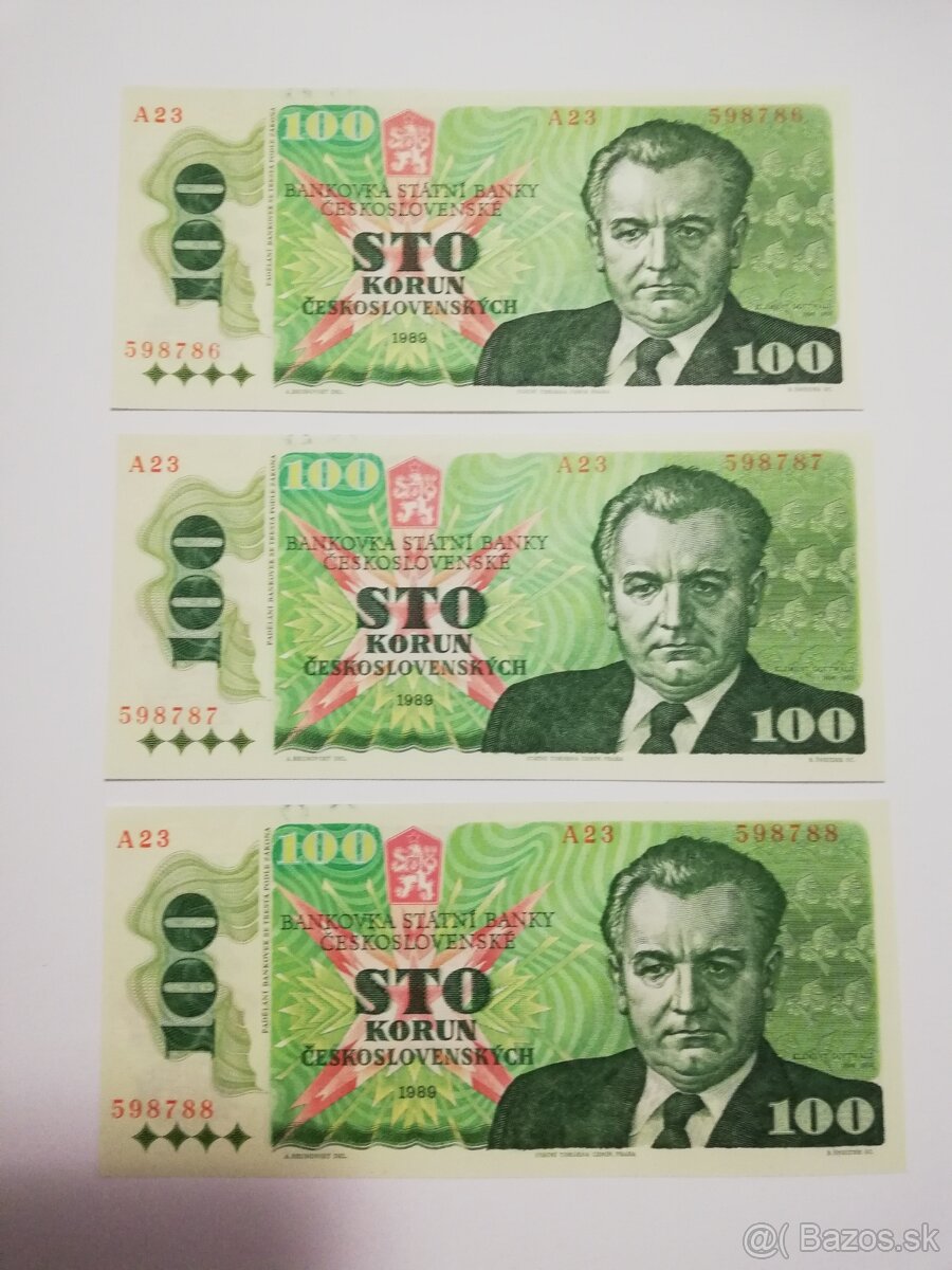 100Kčs - 1989 UNC