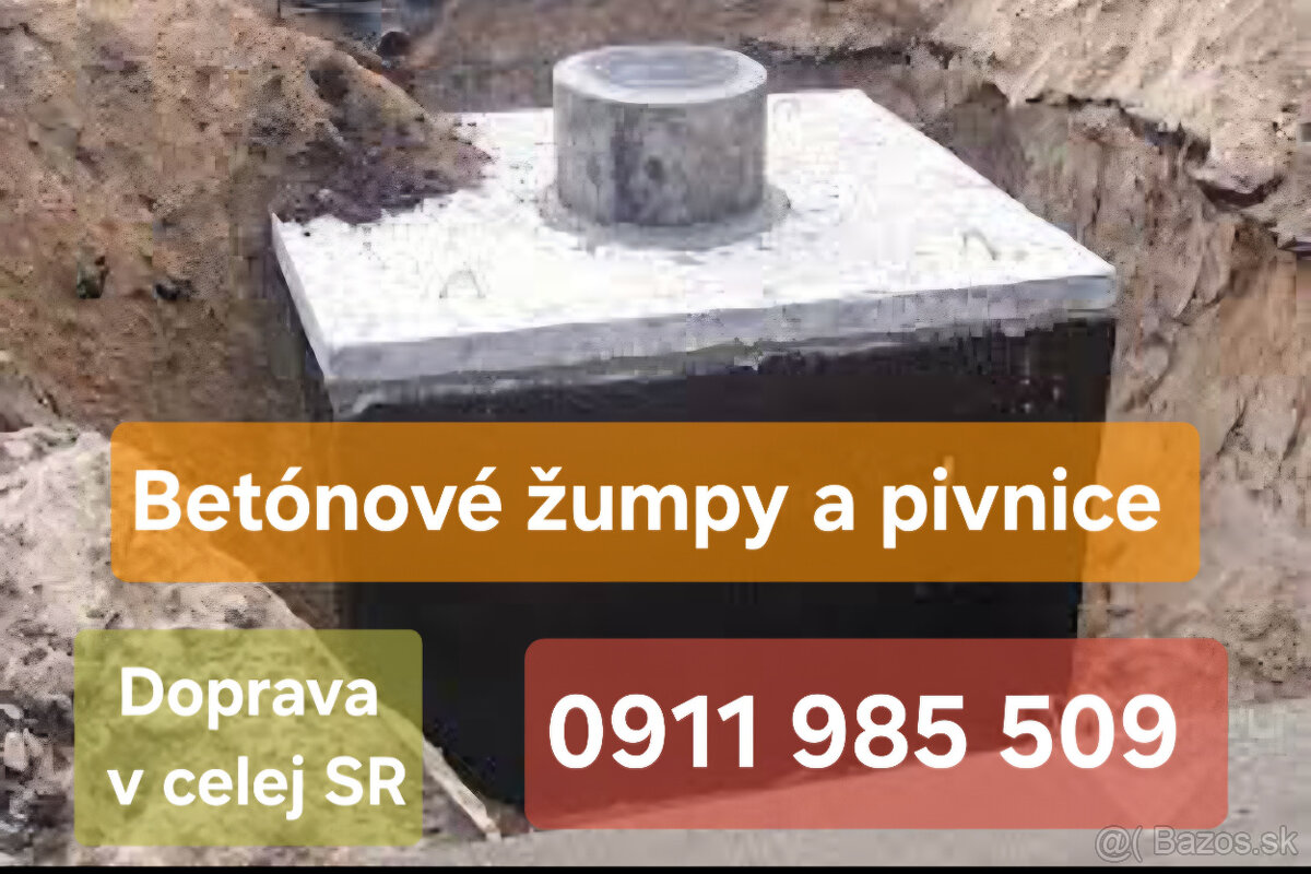 Betonove zumpy a pivnice s certifikatom