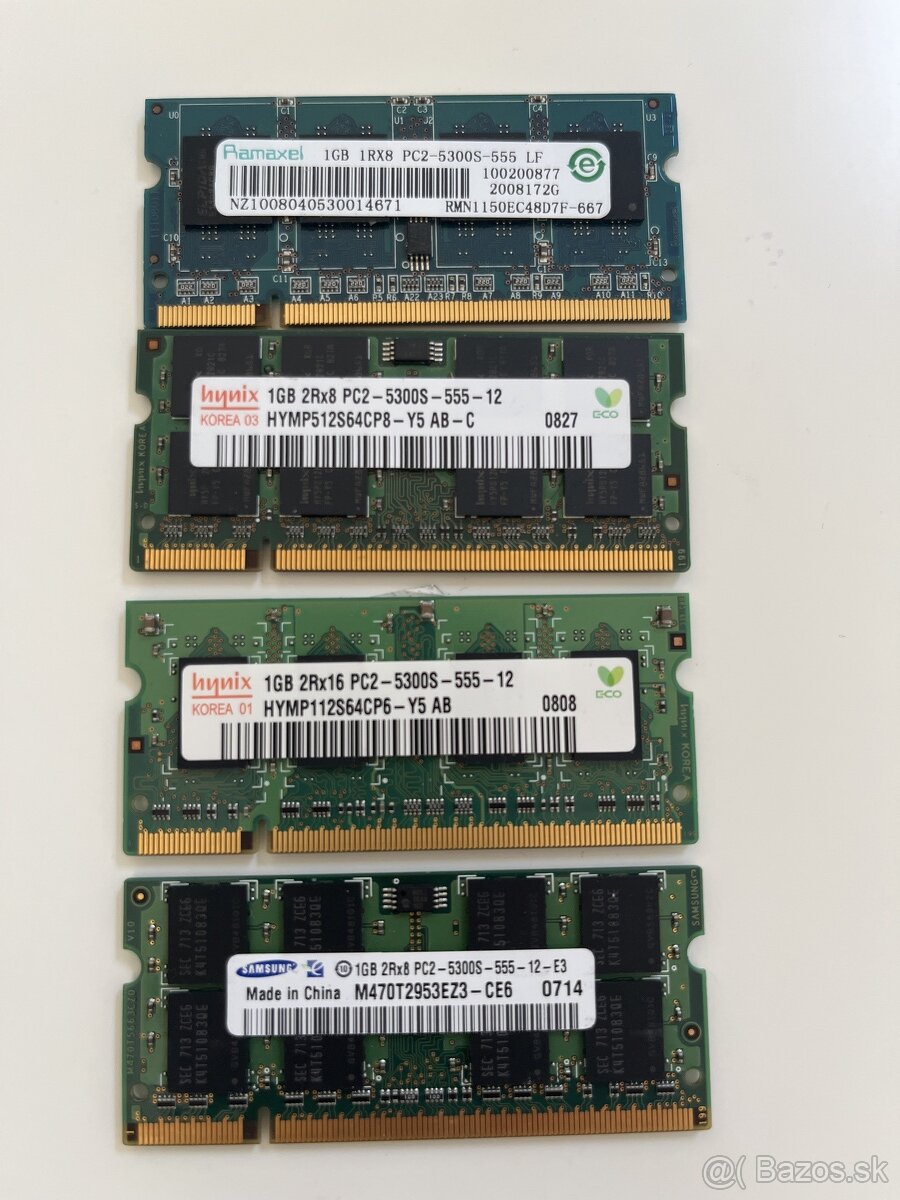 predam ram do ntb 3x1gb