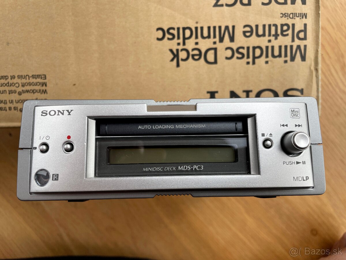 Minidisc SONY MDS-PC3 + doplnky adapter 9V. opt.kabel.