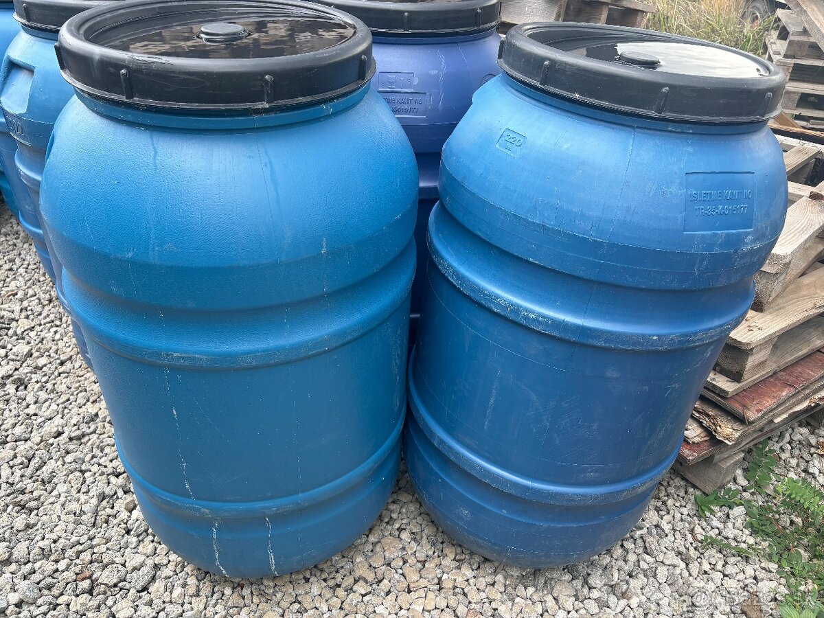 Plastové sudy - 30L, 55L, 60L, 120L, 220L