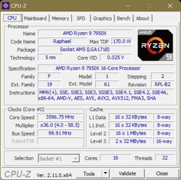 Predám procesor Ryzen 9 7950x.