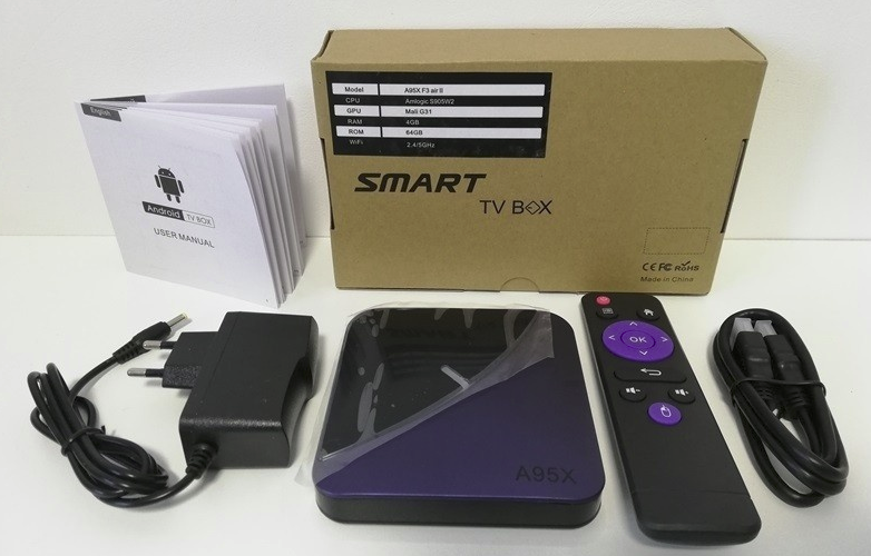 Nový TV Android BOX A95X F3 AIR II 4/64GB + Sweet TV 3M