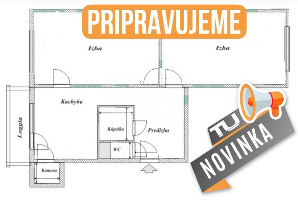 PRIPRAVUJEME: 2 izbový byt Martin - Ľadoveň