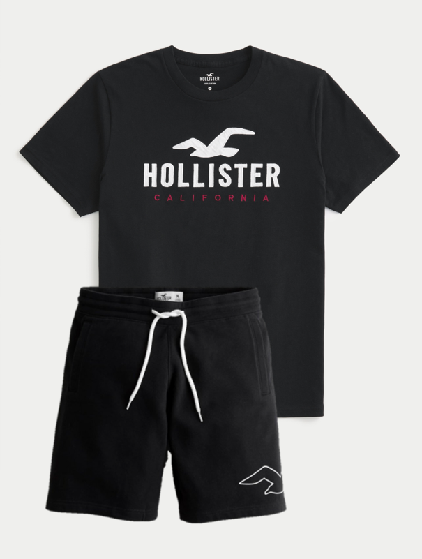 HOLLISTER SÚPRAVA čierna veľ. S-M