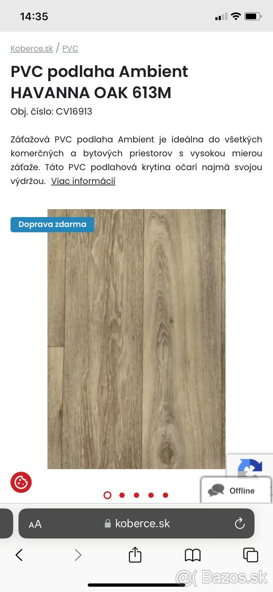 PVC Ambient Havanna Oak - nová 9,4m x 4m