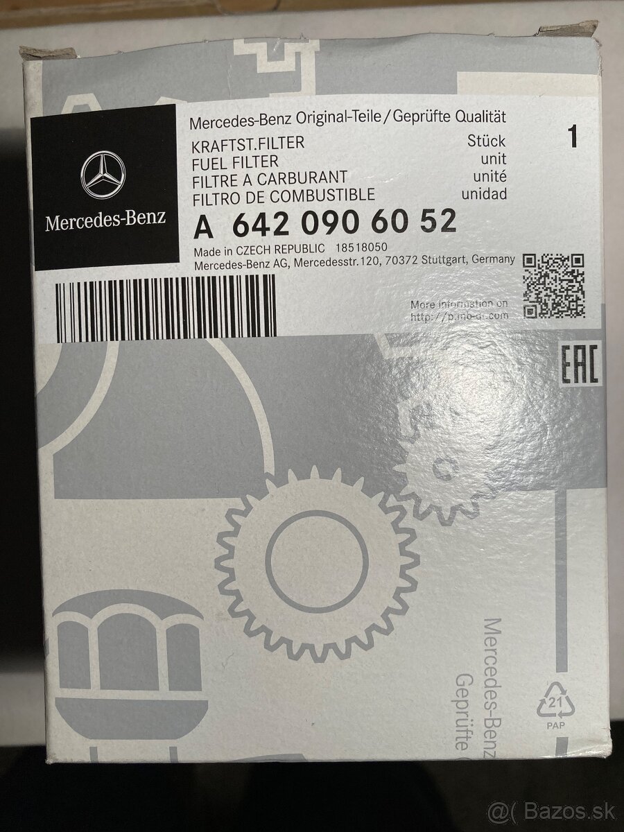 Palivový filter Mercedes-Benz A 642 090 60 52