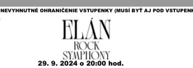 ELAN ROCK SYMPHONY listok