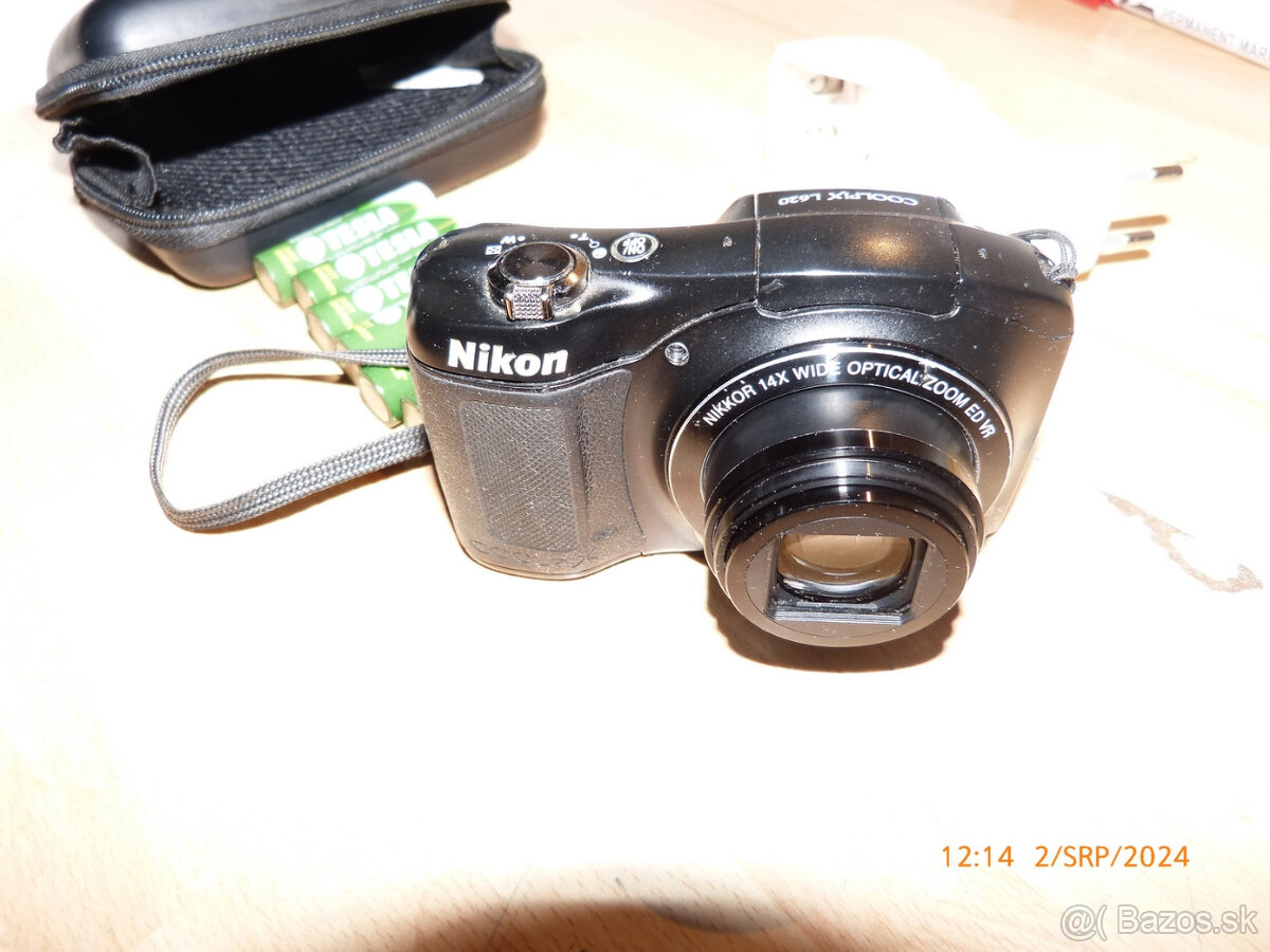 Nikon coopix l620 14x opticky zoom fullhd video+64gb karta+4