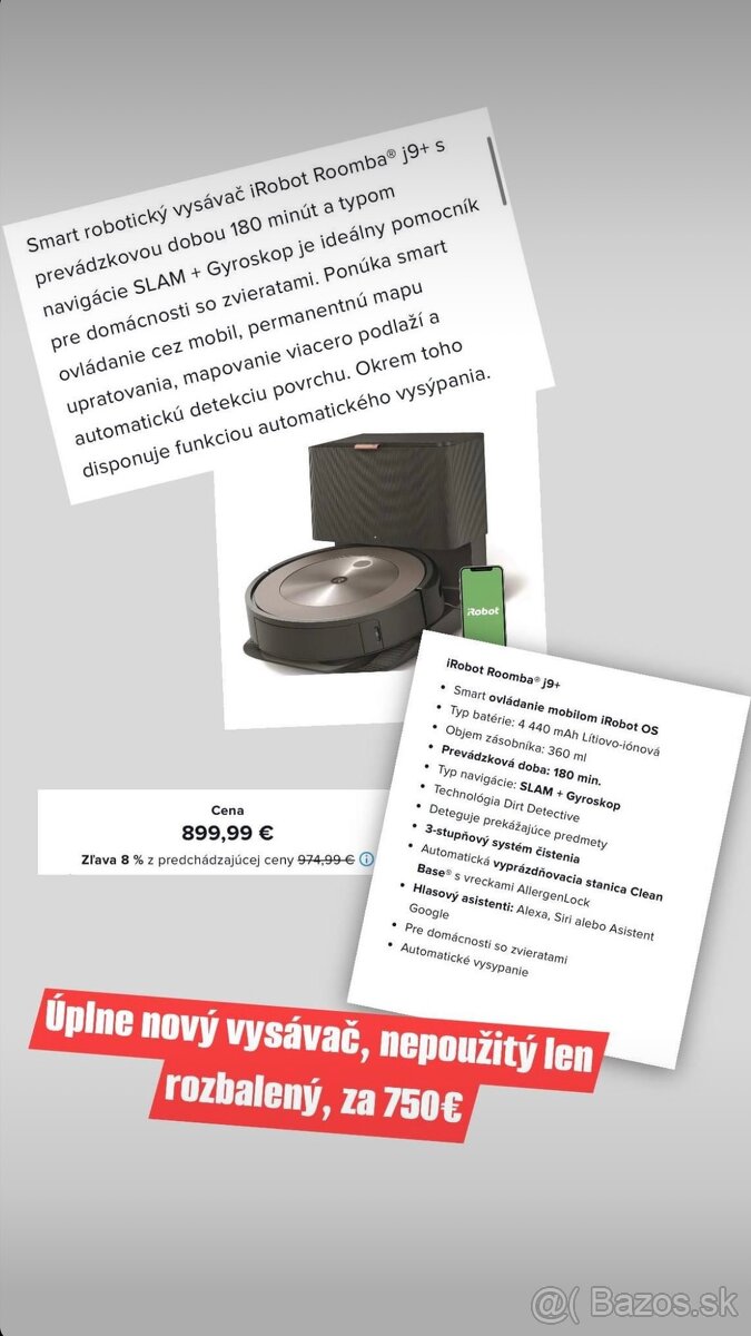 Irobot roomba j9+ nový