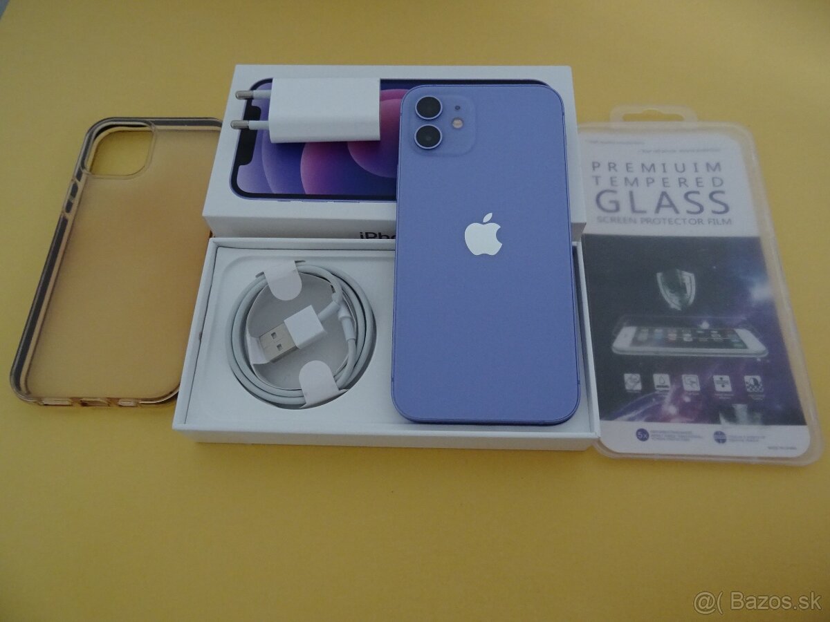 iPhone 12 64GB PURPLE - ZÁRUKA 1 ROK