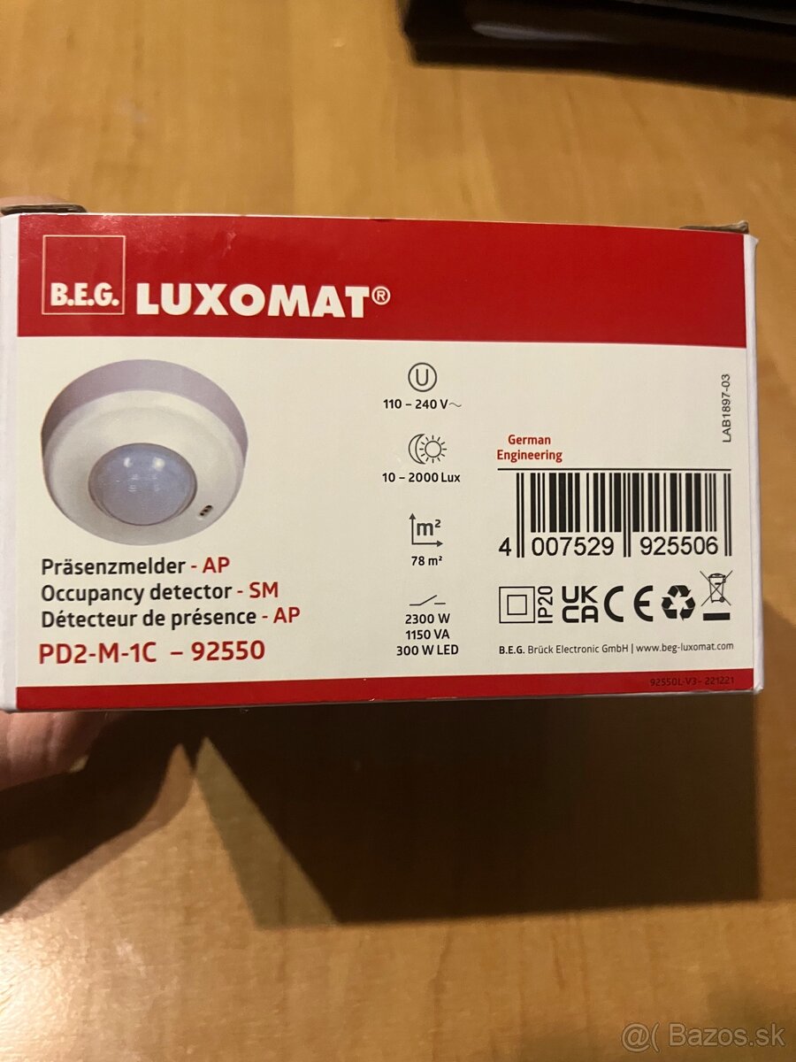 Luxomat detektor prítomnosti (svetelný senzor)