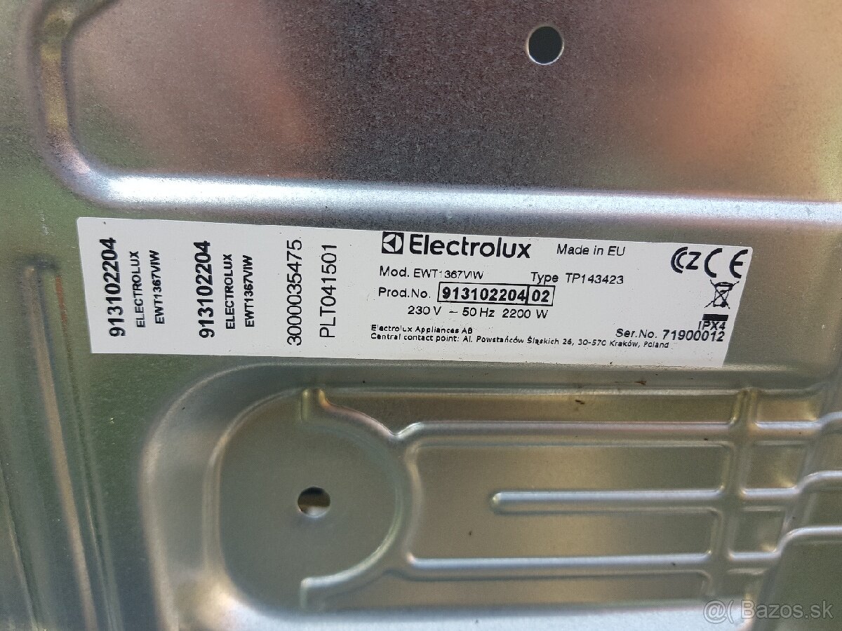 Rozpredam diely na pracku Electrolux