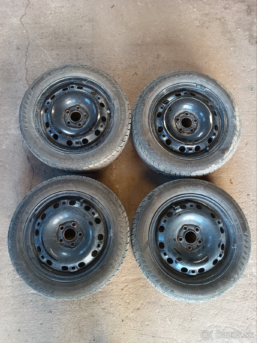 Plechové disky R15 + zimné pneu Matador
