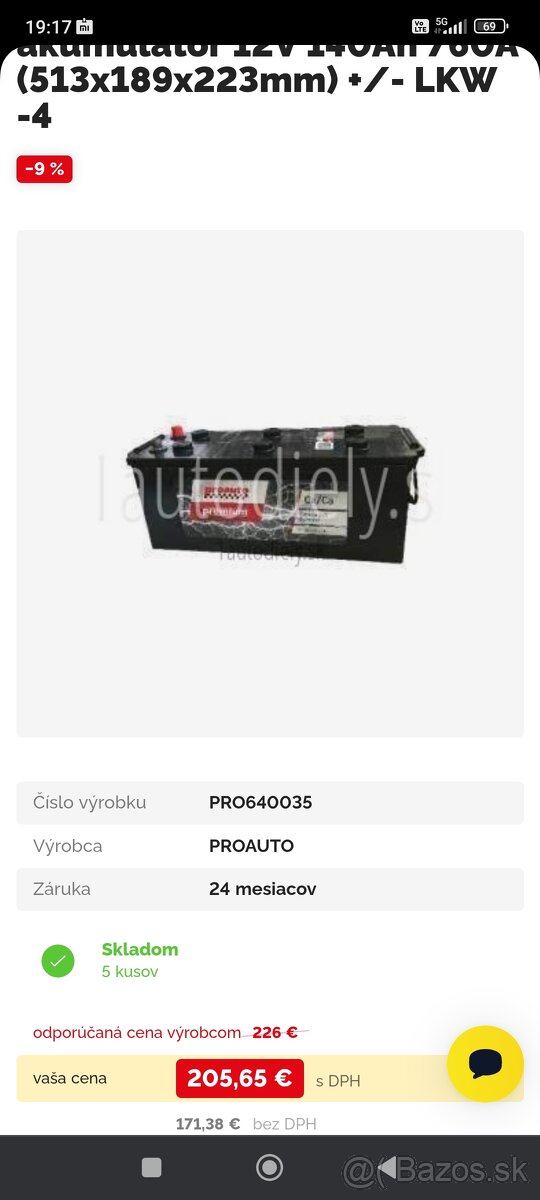 Auto bateria