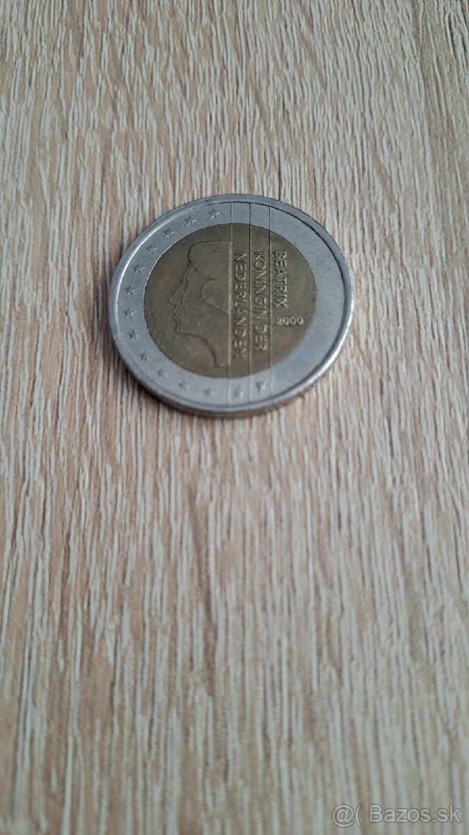 2€ Vzácna minca Holandsko 2000