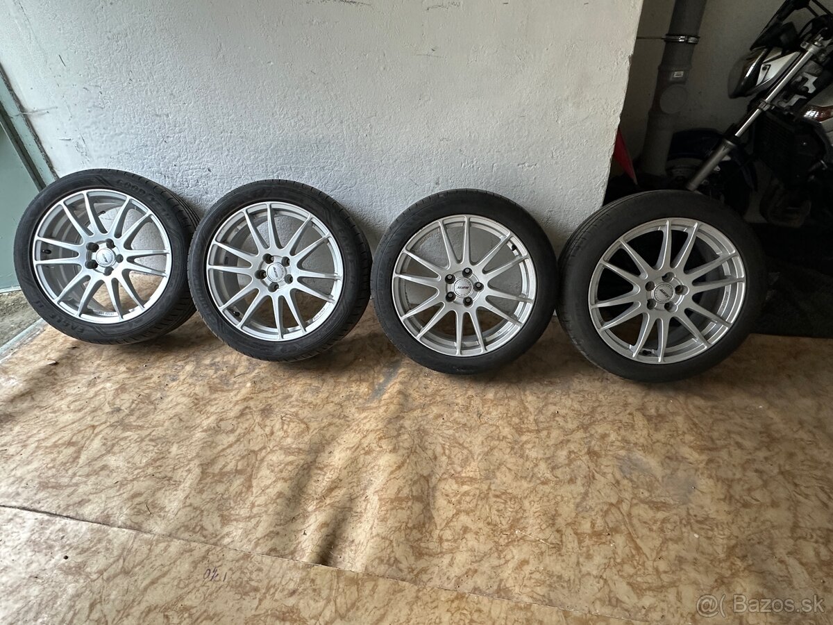 Alutec disky+Letné pneu R18/5x112/Škoda/VW/Golf/Passat/Seat