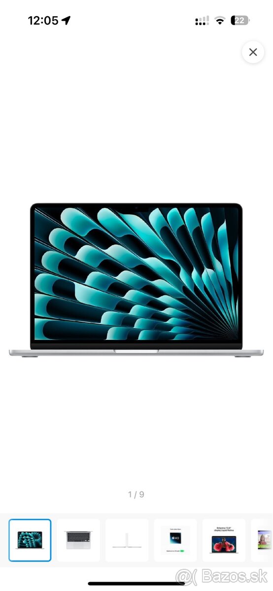 MacBook Air 13" M3 SK 2024 Strieborný - 16GB a 512GB SD NOVY