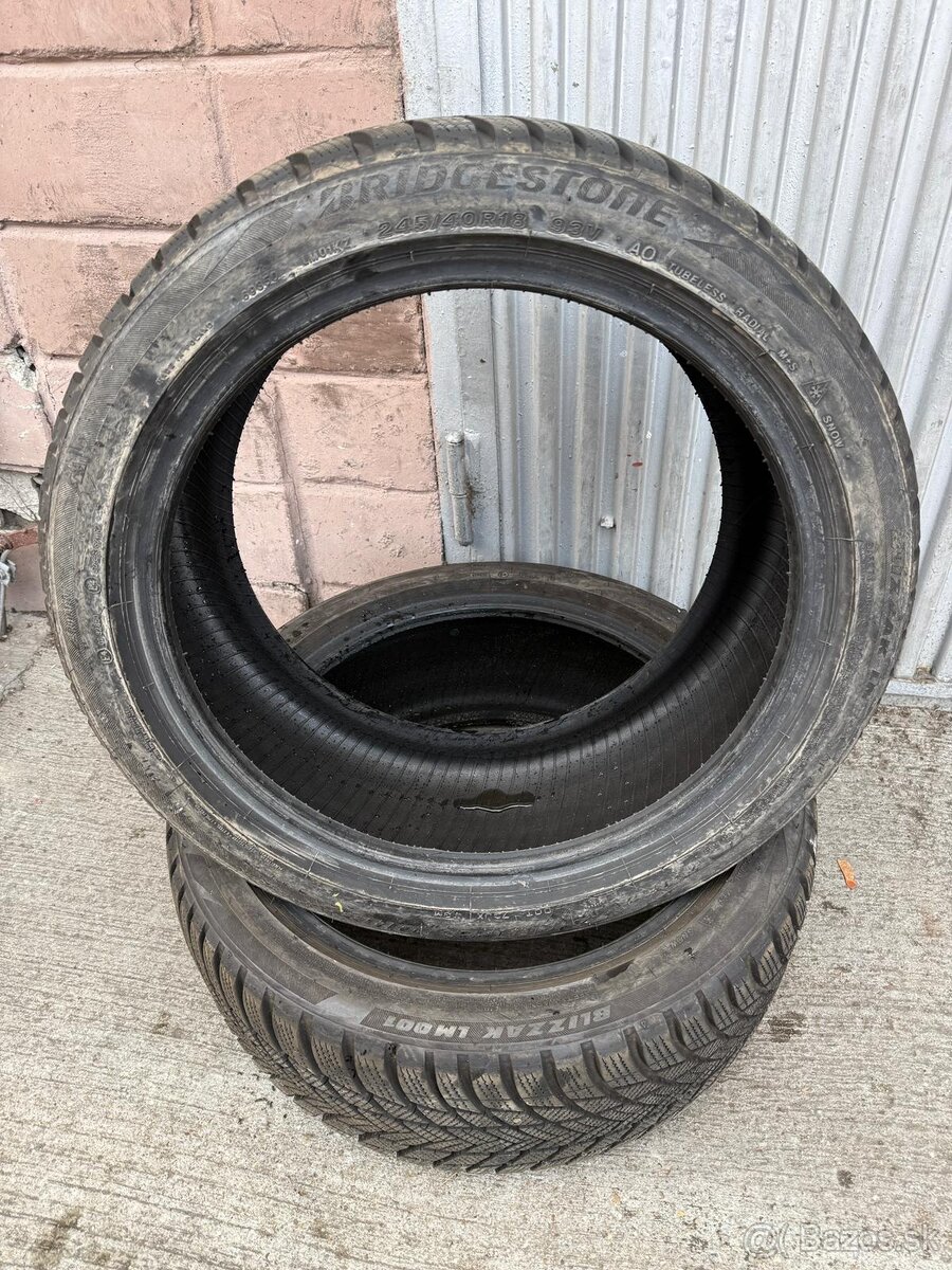 2ks Zimne pneumatiky BRIDGESTONE 245/40 R18