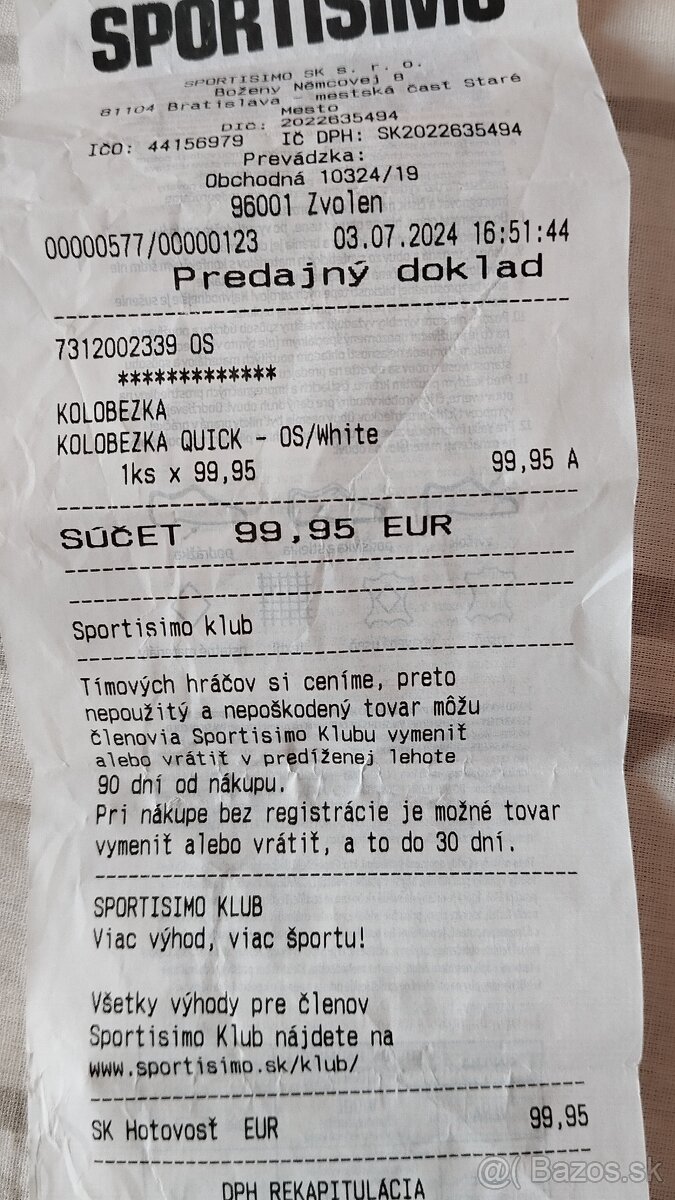 KOLOBEŽKA QUICK-OS/WHITE