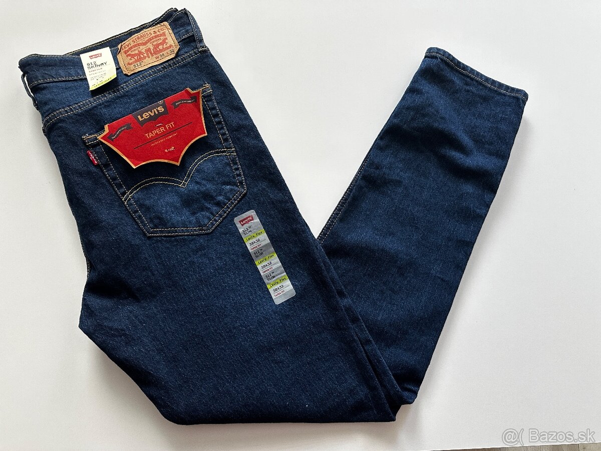 Nové pánske džínsy slim LEVIS 512 - veľkosť 38/34