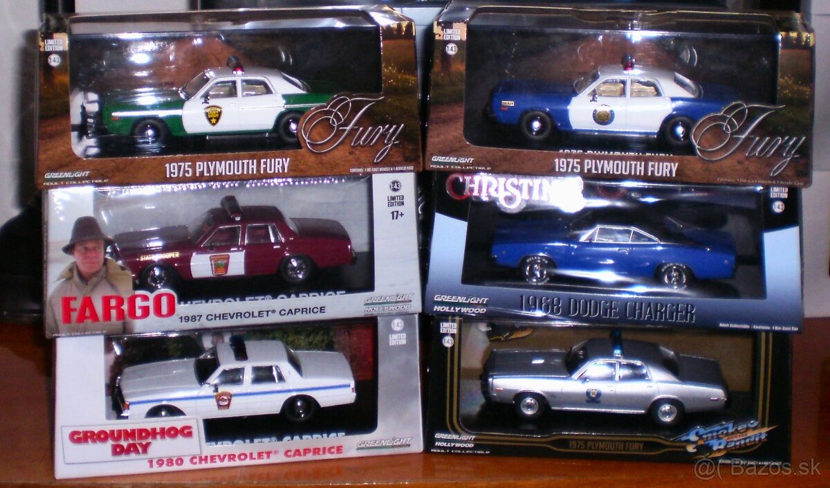 DODGE CHARGER , CHEVROLET CAPRICE , PLYMOUTH FURY , 1:43 ,