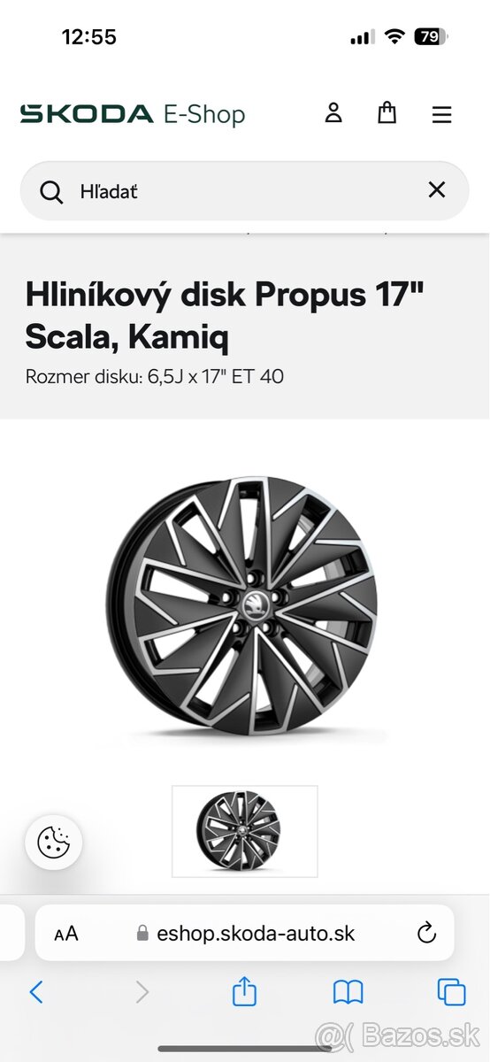 Alu kolesa Škoda propus R17 5x100