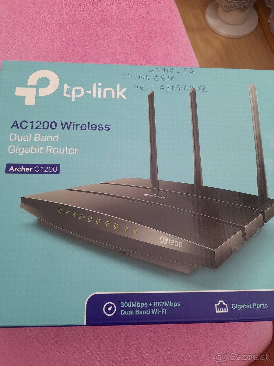 Predám wifi router AC1200 WIRELES DUAL BAND GIGABIT ROUTER