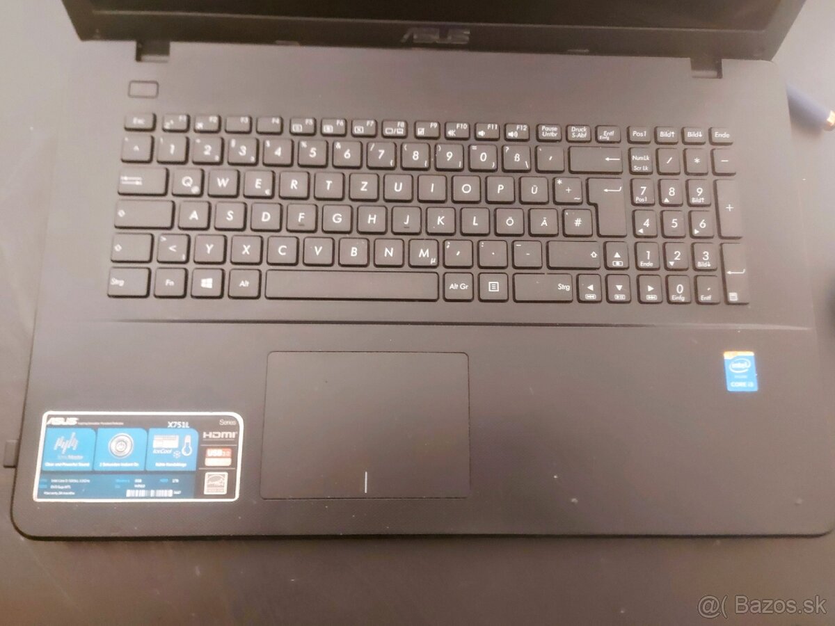 Nakupujem Klávesnica s krytom (palmrest). Asus X751S čierna.