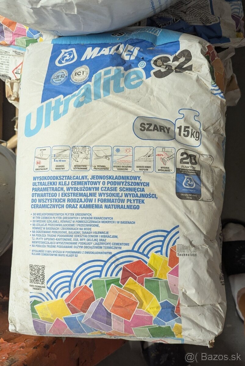 Vysokokvalitné lepidlo Mapei Ultra Lite C2E S2