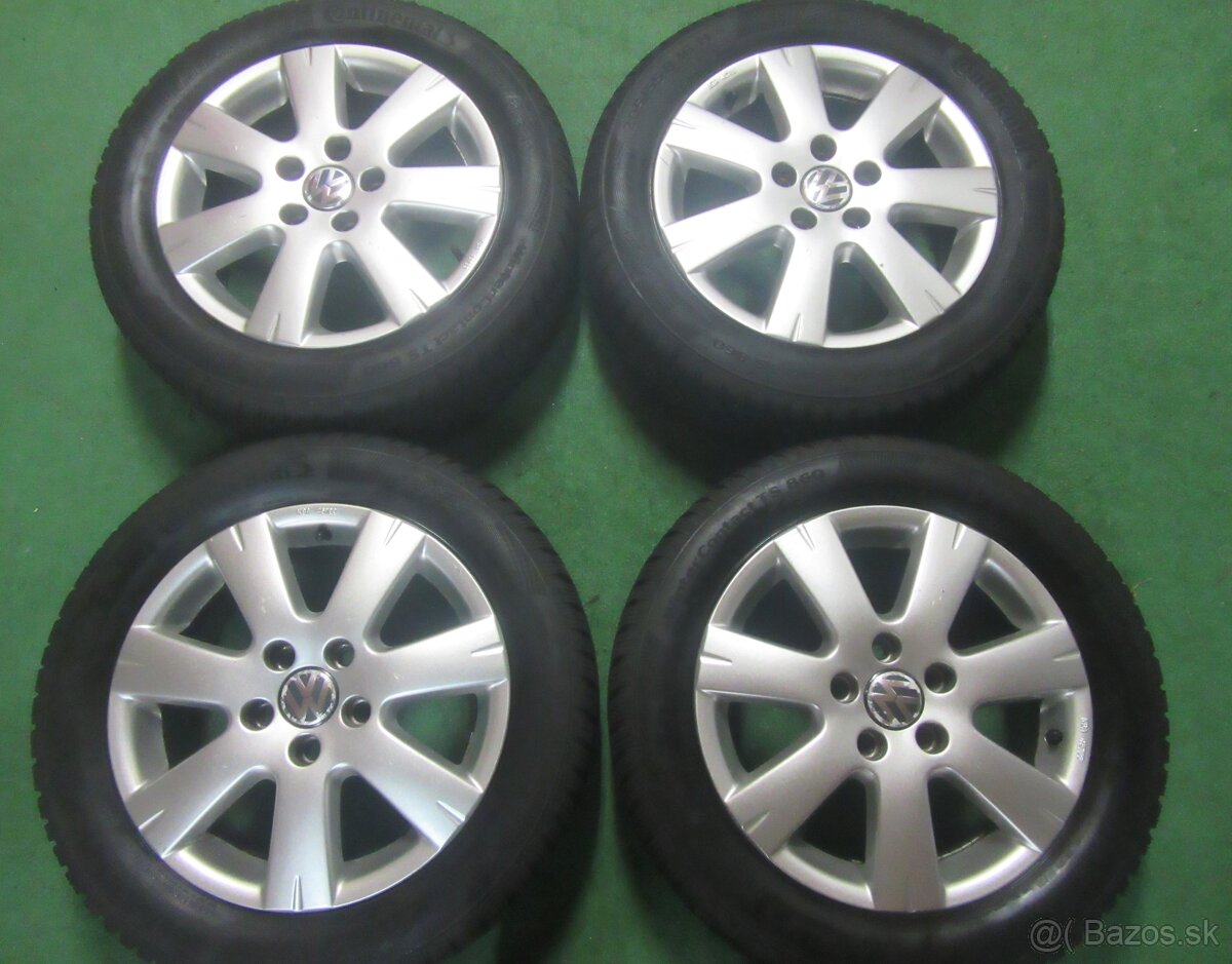 R16 Zimná sada VW GOLF rozteč 5x112 205/55R16 CONTINENTAL