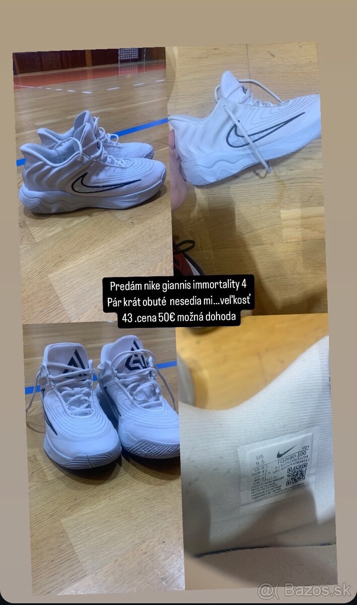 Predám topanky nike giannis 4